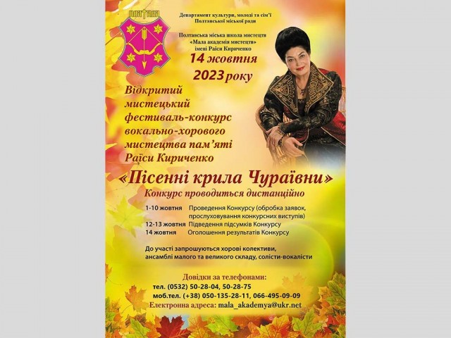 Дипломи фестивалю-конкурсу "Пісенні крила Чураївни" 2023